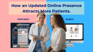Healthcare professional reviewing an updated online presence to attract more patients through a clean and modern digital clinic.