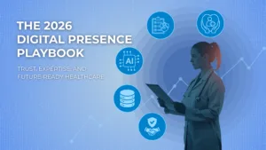 Hero image illustrating the 2026 digital presence for healthcare and wellness professionals focused on trust, expertise, and ethical digital strategy