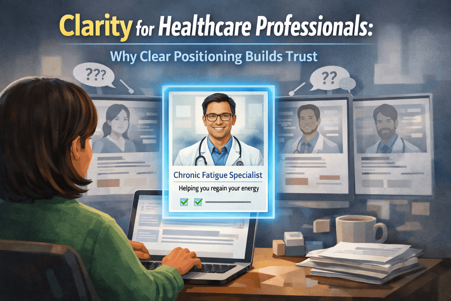 clarity for healthcare professionals helps patients quickly understand who the provider helps and what problems they solve
